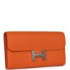 H-FBSLG-251106-6-02 Hermès Constance Wallet Togo Orange Epsom Palladium Hardware