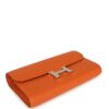 H-FBSLG-251106-6-06 Hermès Constance Wallet Togo Orange Epsom Palladium Hardware