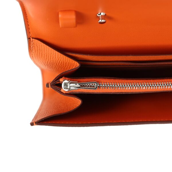 H-FBSLG-251106-6-09 Hermès Constance Wallet Togo Orange Epsom Palladium Hardware