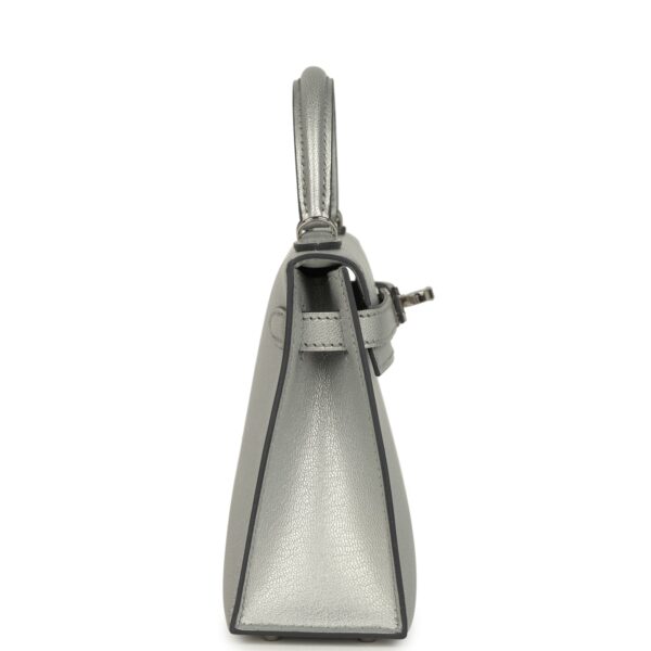 Hermès Kelly Sellier 20 Argent Chevre Chamkilight Palladium Hardware