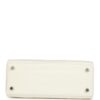 Hermès Kelly Retourne 25 Creme Chantilly Matte Crocodile Palladium Hardware