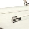 Hermès Kelly Retourne 25 Creme Chantilly Matte Crocodile Palladium Hardware