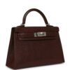 H-K-260619-2-03 Hermès "Clou De Coeur" Kelly Sellier 20 Terre Chevre Chamkila Palladium Hardware