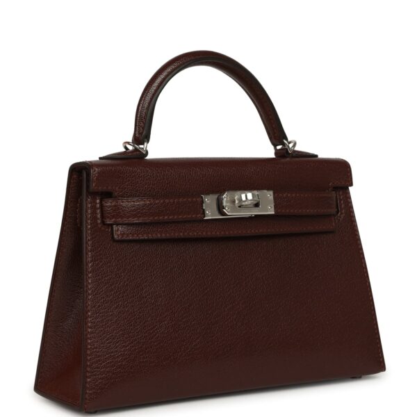 H-K-260619-2-03 Hermès "Clou De Coeur" Kelly Sellier 20 Terre Chevre Chamkila Palladium Hardware