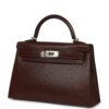 H-K-260619-2-04 Hermès "Clou De Coeur" Kelly Sellier 20 Terre Chevre Chamkila Palladium Hardware