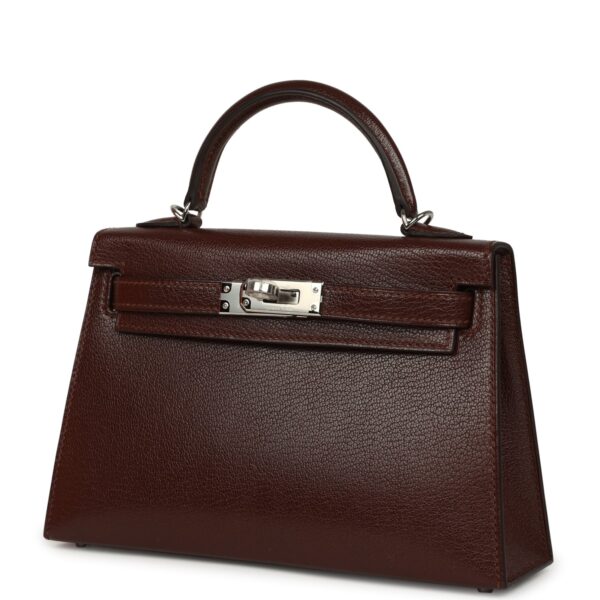 H-K-260619-2-04 Hermès "Clou De Coeur" Kelly Sellier 20 Terre Chevre Chamkila Palladium Hardware