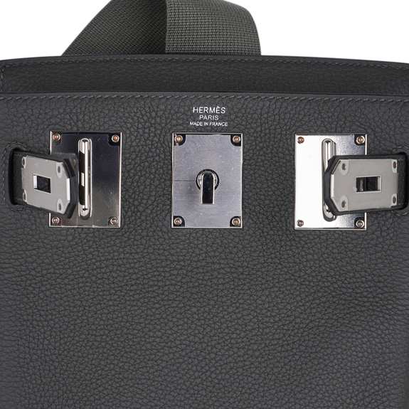 Hermès Hac a Dos PM Backpack Vert de Gris Togo Leather with Palladium Hardware