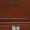 authentic-hermes-kelly-depeches (1) Hermes Kelly Depeches Pouch 25 Bag Fauve Barenia Faubourg Leather and Gold Matte Alligator with Palladium Hardware