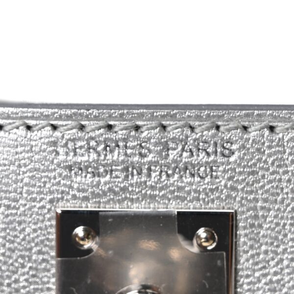 b85b3a8a5c3f5cbd081aaa425b81914a Metallic Chevre Chamkilight Mini Kelly Sellier 20 Argent