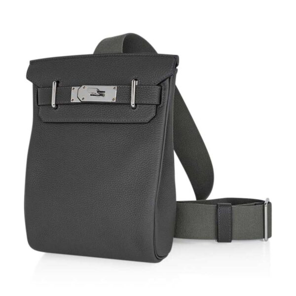 Hermès Hac a Dos PM Backpack Vert de Gris Togo Leather with Palladium Hardware