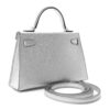 d6ebec035765cb36c1dfd2df0c5eabfb Metallic Chevre Chamkilight Mini Kelly Sellier 20 Argent