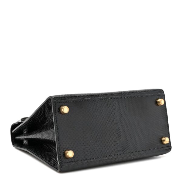 fde31fa8bde561a732d6f86360764921 Lizard Mini Kelly Sellier 20 Black