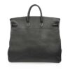 Hermes Limited Edition Vintage HAC Birkin 50 Bag Black Fjord Leather with Brass Hardware