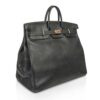 Hermes Limited Edition Vintage HAC Birkin 50 Bag Black Fjord Leather with Brass Hardware
