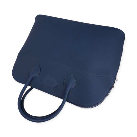 Hermes Bolide 45 Bag Blue de Prusse Togo Leather with Palladium Hardware