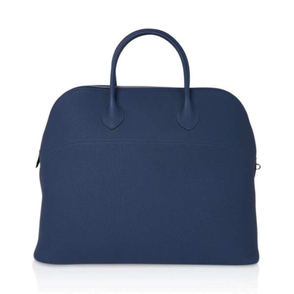 Hermes Bolide 45 Bag Blue de Prusse Togo Leather with Palladium Hardware