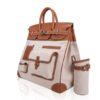 hermes-cargo-hac-40-gold-angled Hermes HAC 40 Cargo Gold Togo Toile Palladium Limited Edition Rare