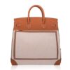 hermes-cargo-hac-40-gold-rear-vi Hermes HAC 40 Cargo Gold Togo Toile Palladium Limited Edition Rare
