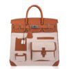 hermes-cargo-hac-40-gold-toile-h Hermes HAC 40 Cargo Gold Togo Toile Palladium Limited Edition Rare
