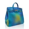 Hermes Cosmos Hac 40 Bag Blue Nuit Jaune de Naples Limited Edition