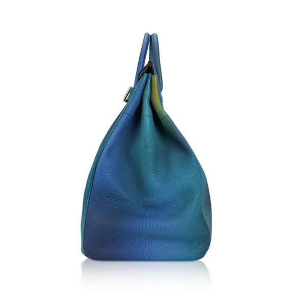 Hermes Cosmos Hac 40 Bag Blue Nuit Jaune de Naples Limited Edition