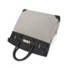 Hermes HAC Birkin 40 Bag Black Toile & Togo Leather with Palladium Hardware