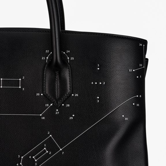 hermes-hac-40-connect-the-dots-d Hermes Limited Edition HAC 40 Connect the Dots Black Evergrain Leather