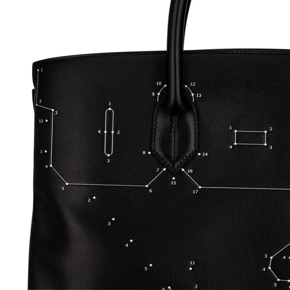 hermes-hac-40-connect-the-dots-f Hermes Limited Edition HAC 40 Connect the Dots Black Evergrain Leather