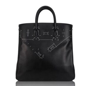 Hermes Limited Edition HAC 40 Connect the Dots Black Evergrain Leather