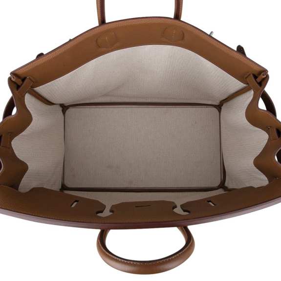 Hermes Limited Edition Helium Hac 50 Bag Alezan Togo Leather Aluminum Hardware