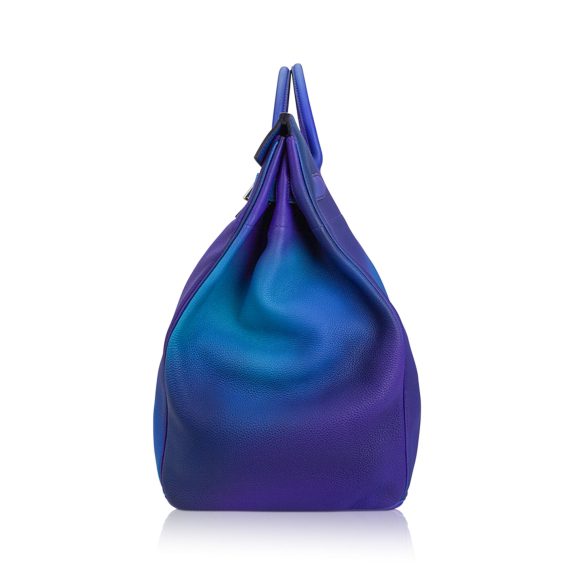 Hermes Hac 50 Cosmos Ombre Bag Togo Palladium Limited Edition Extremely Rare