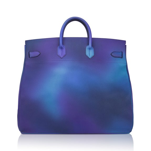 Hermes Hac 50 Cosmos Ombre Bag Togo Palladium Limited Edition Extremely Rare