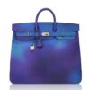 Hermes Hac 50 Cosmos Ombre Bag Togo Palladium Limited Edition Extremely Rare