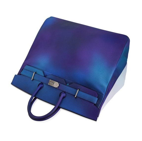 Hermes Hac 50 Cosmos Ombre Bag Togo Palladium Limited Edition Extremely Rare