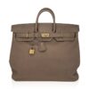 hermes-hac-50-etoupe-brass-hardw Hermes HAC Birkin 50 Bag Etoupe Togo Leather with Brass Hardware
