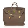 hermes-hac-50-etoupe-brass-hardw (2) Hermes HAC Birkin 50 Bag Etoupe Togo Leather with Brass Hardware