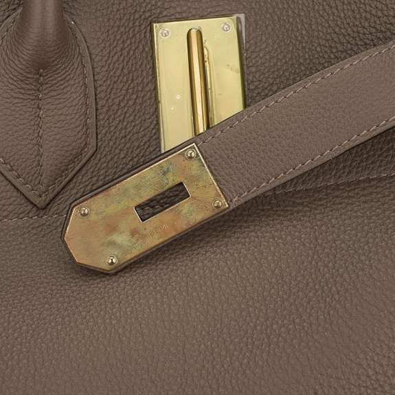 hermes-hac-50-etoupe-brass-hardw (4) Hermes HAC Birkin 50 Bag Etoupe Togo Leather with Brass Hardware