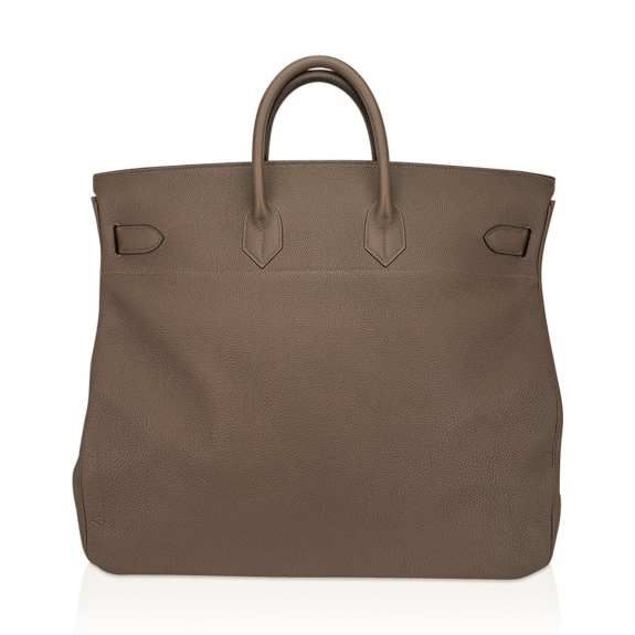 hermes-hac-50-etoupe-brass-hardw (6) Hermes HAC Birkin 50 Bag Etoupe Togo Leather with Brass Hardware