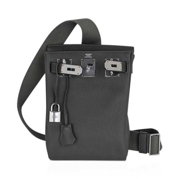 Hermès Hac a Dos PM Backpack Vert de Gris Togo Leather with Palladium Hardware