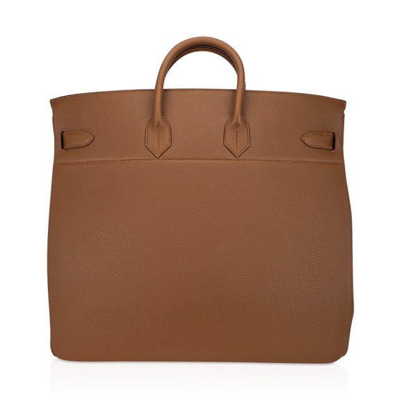 Hermes Limited Edition Helium Hac 50 Bag Alezan Togo Leather Aluminum Hardware