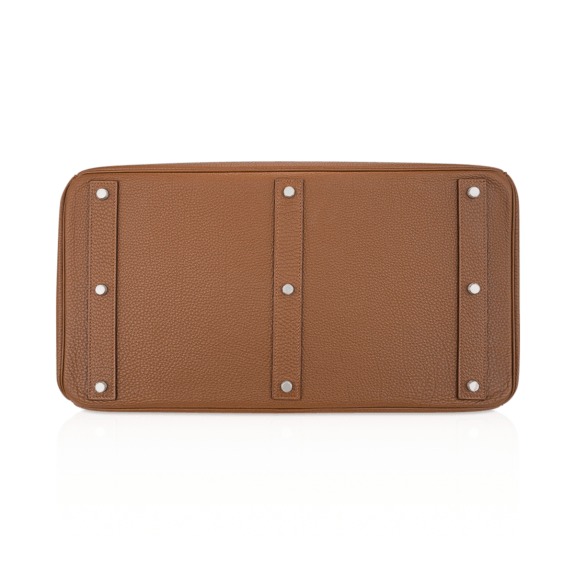 Hermes Limited Edition Helium Hac 50 Bag Alezan Togo Leather Aluminum Hardware
