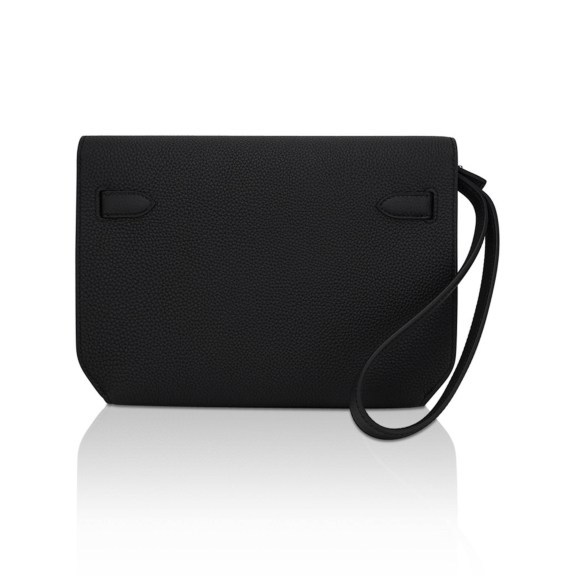 hermes-kelly-depeches-25-black-b (2) Hermès Kelly Depeches 25 Pouch Bag Black Galop D’Hermes Leather with Palladium Hardware