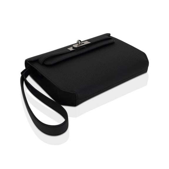 hermes-kelly-depeches-25-black-b (4) Hermès Kelly Depeches 25 Pouch Bag Black Galop D’Hermes Leather with Palladium Hardware