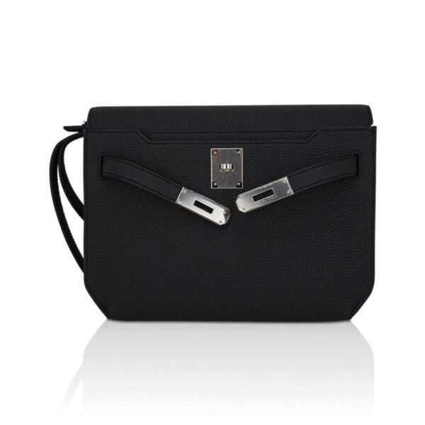 hermes-kelly-depeches-25-black-g Hermès Kelly Depeches 25 Pouch Bag Black Galop D’Hermes Leather with Palladium Hardware