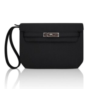 hermes-kelly-depeches-25-black-u Hermès Kelly Depeches 25 Pouch Bag Black Galop D’Hermes Leather with Palladium Hardware