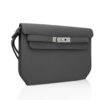 hermes-kelly-depeches-25-pouch-f Hermes Kelly Depeches 25 Pouch Bag Etain Togo Leather with Palladium Hardware