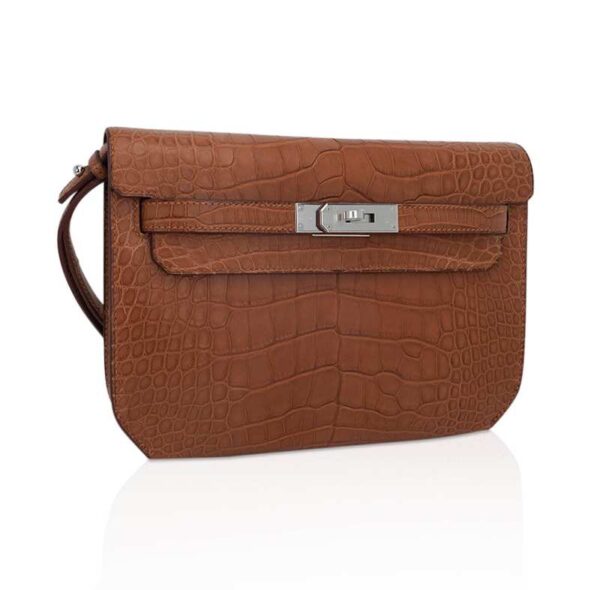 hermes-kelly-depeches-25-pouch-m (1) Hermès Kelly Depeches 25 Pouch Matte Gold Alligator with Palladium Hardware