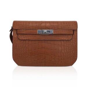 hermes-kelly-depeches-25-pouch-m (4) Hermès Kelly Depeches 25 Pouch Matte Gold Alligator with Palladium Hardware
