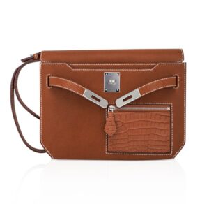 hermes-kelly-depeches-25-touch-p (2) Hermes Kelly Depeches Pouch 25 Bag Fauve Barenia Faubourg Leather and Gold Matte Alligator with Palladium Hardware