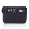 Hermes Kelly Depeches 25 Pouch Bag Blue Ocean Togo Leather with Palladium Hardware